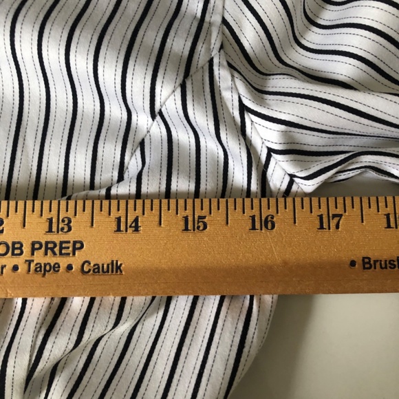 NWOT Striped, Fitted Button Down Blouse - Picture 8 of 17